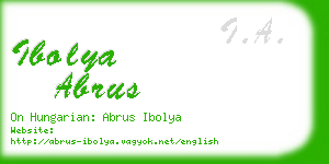 ibolya abrus business card